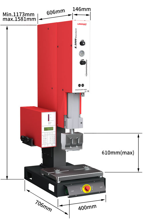 灵高超声波塑料焊接机 20kHz 2000/3000W K3000 Standard 灵高超声波塑料焊接机 20kHz 2000/3000W K3000 Standard